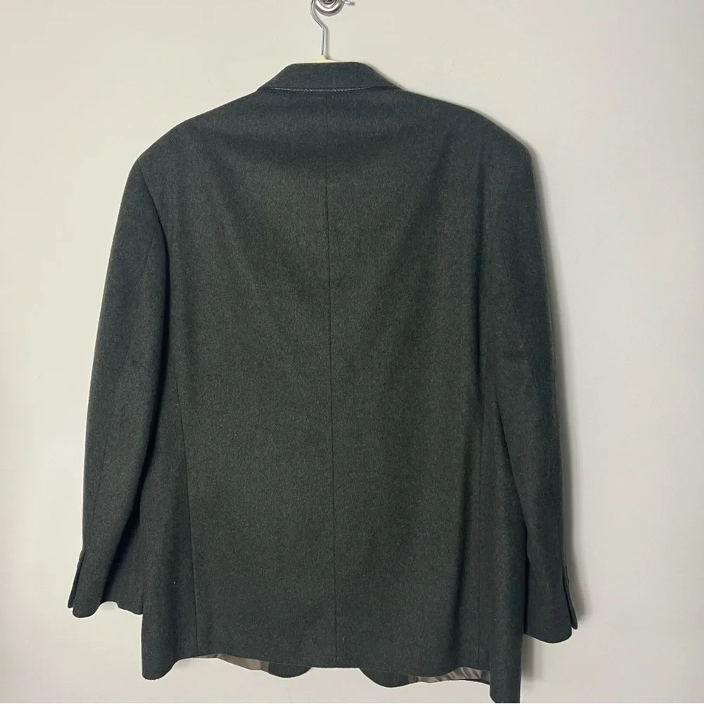 Oscar de la Renta Cashmere Wool Blend Blazer 3 Button Jacket 44 R